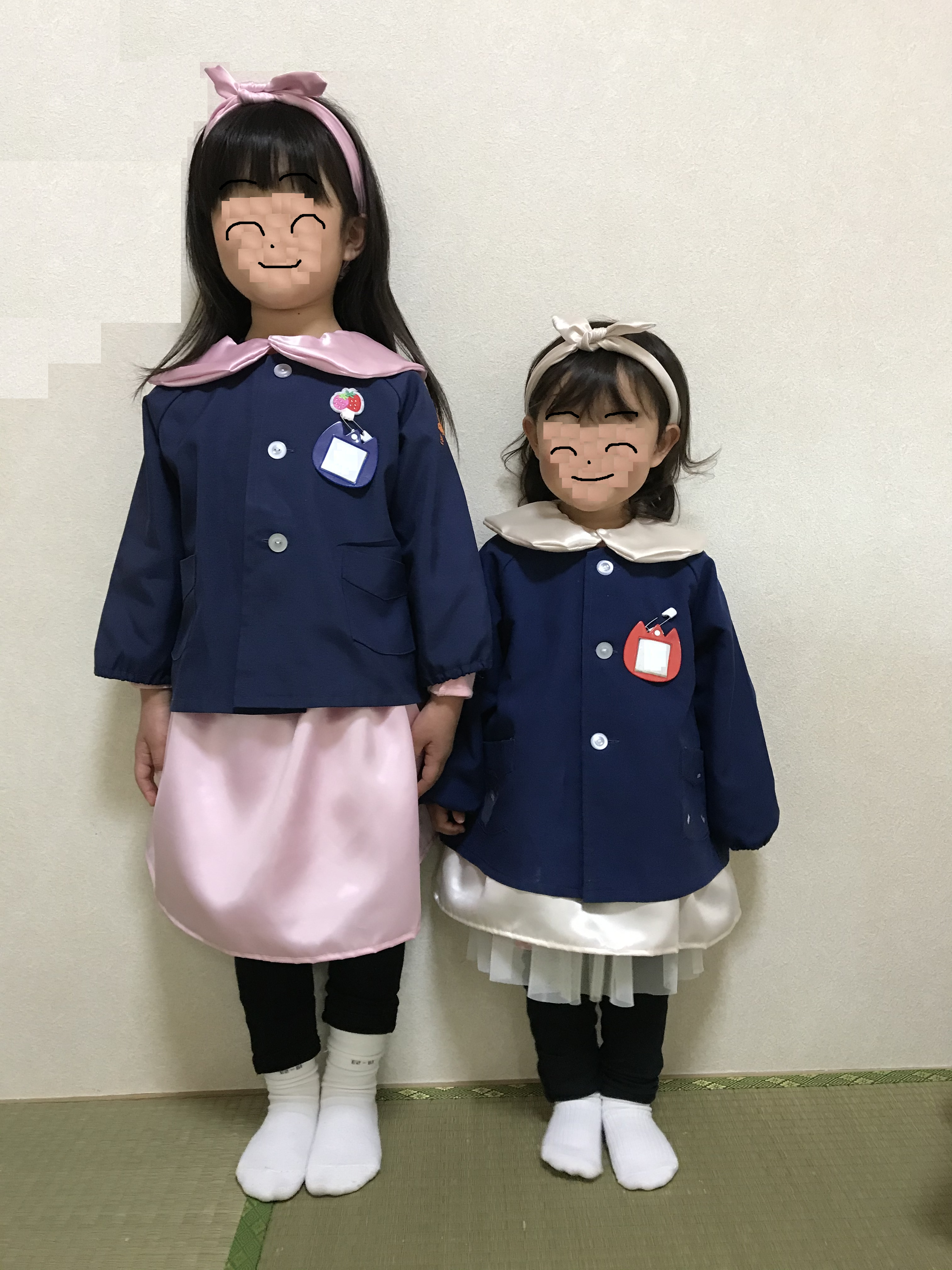 女の子、新学期のかんたん装い